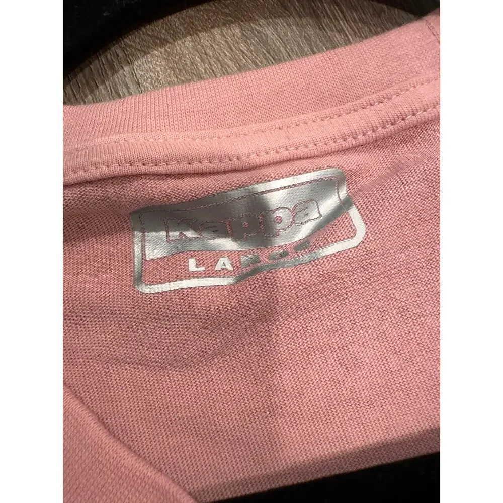 Kappa Women’s Pink Logo Athletic Set T-Shirt & Leggings 2-Piece Outfit New L/XL - Picture 5 of 10
